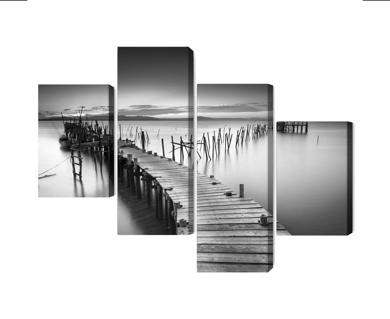 Ljuddämpande tavla - A dilapidated pier