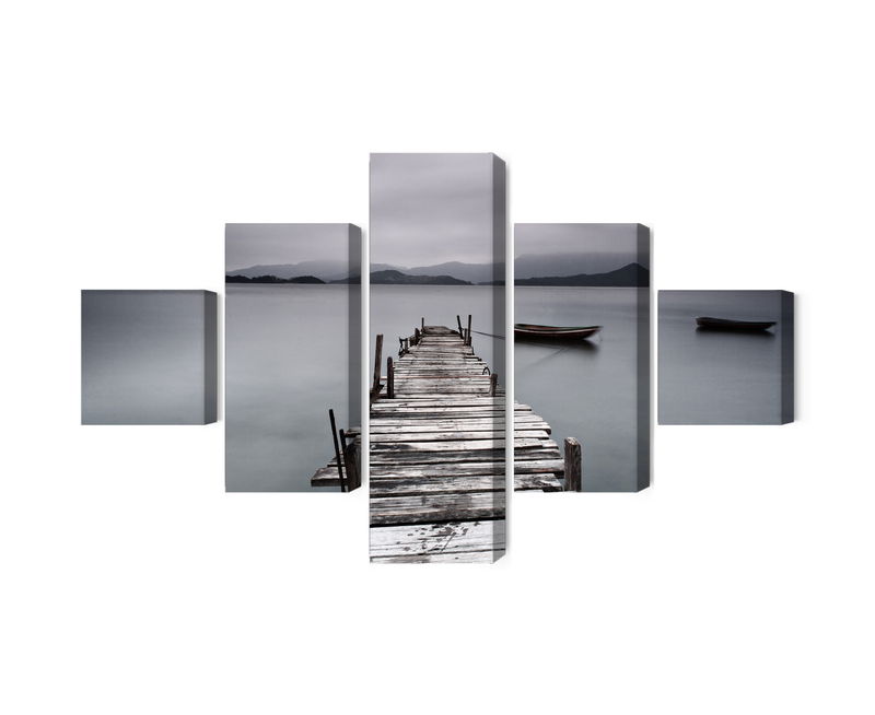 Ljuddämpande tavla - Misty lake