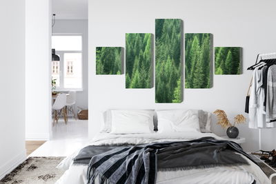 Ljuddämpande tavla - 3d green forest view