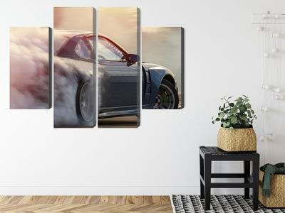 Ljuddämpande tavla - Sports car in a cloud