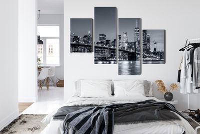 Ljuddämpande tavla - Panorama of New York at night