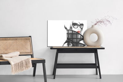 Ljuddämpande tavla - Stylish female portrait