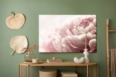 Ljuddämpande tavla - Peonies roses in pastel