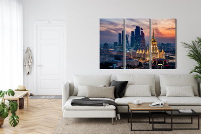 Ljuddämpande tavla - Aerial view of the moscow