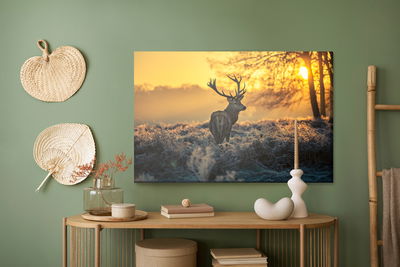 Ljuddämpande tavla - Deer in the morning