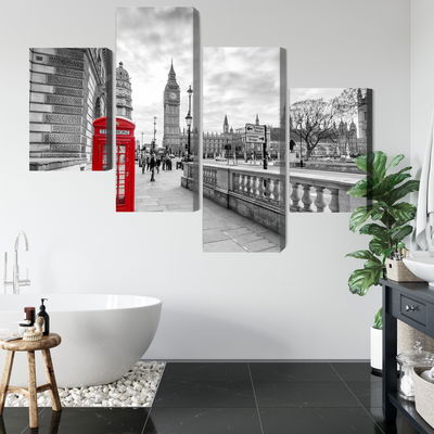 Ljuddämpande tavla - Red London telephone booth 3d