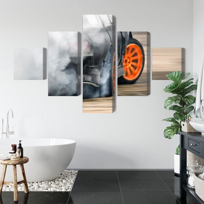 Ljuddämpande tavla - Drifting car in a puff