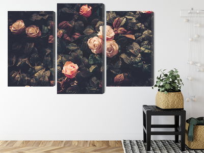 Ljuddämpande tavla - Pastel roses in vintage style