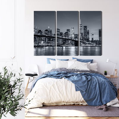 Ljuddämpande tavla - Panorama of New York at night