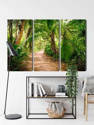 Ljuddämpande tavla - Path in a tropical 3d forest