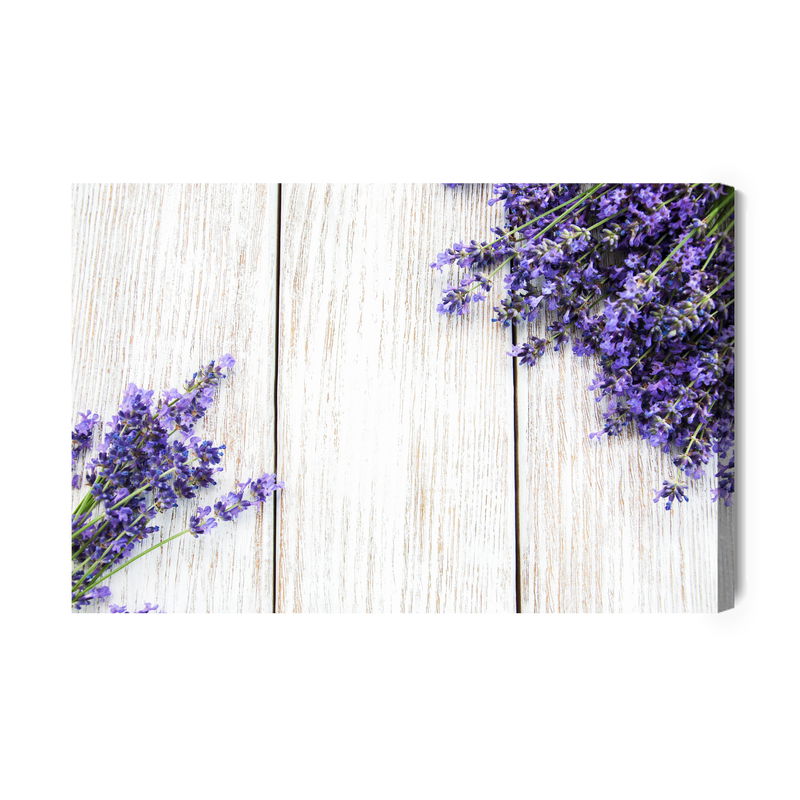 Ljuddämpande tavla - Lavender flowers on a wooden