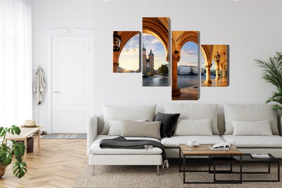 Ljuddämpande tavla - View of Kraków at sunset