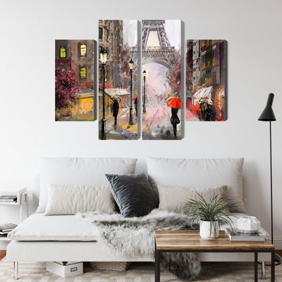 Ljuddämpande tavla - View of the street of Paris