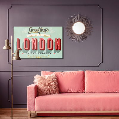 Ljuddämpande tavla - Greetings from London