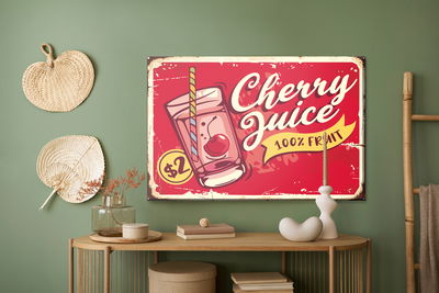 Ljuddämpande tavla - Cherry juice and retro