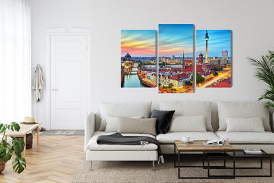 Ljuddämpande tavla - Colorful sky and berlin