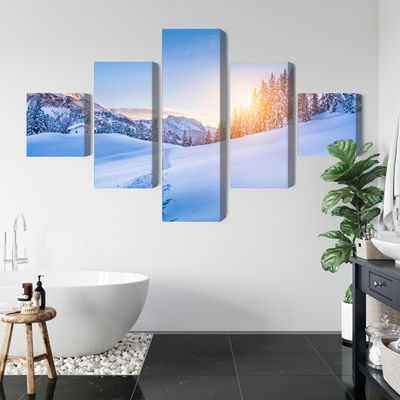 Ljuddämpande tavla - The alps at winter time 3d