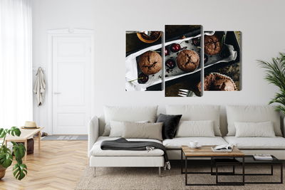 Ljuddämpande tavla - Muffins with cherries