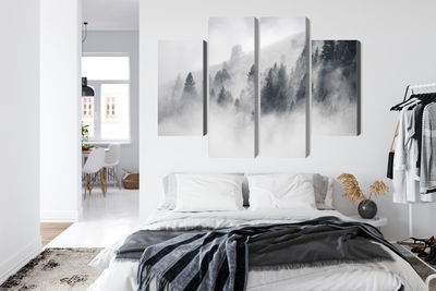 Ljuddämpande tavla - The forest is shrouded in fog