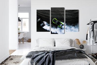 Ljuddämpande tavla - Drifting 3d cars