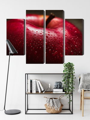 Ljuddämpande tavla - Red apple on a macro scale