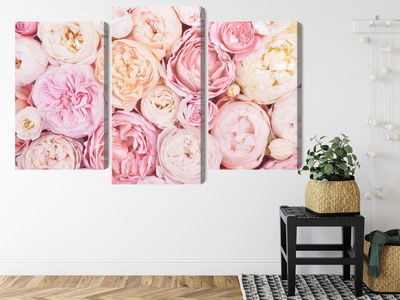 Ljuddämpande tavla - Blooming flowers in pastel