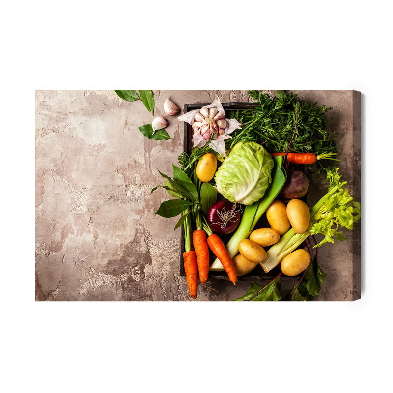 Ljuddämpande tavla - Vegetables on concrete