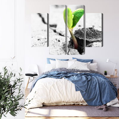 Ljuddämpande tavla - 3d plant sprouting