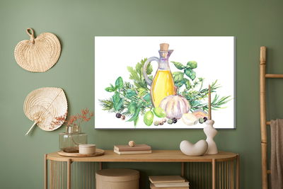 Ljuddämpande tavla - Oil with herbs and spices