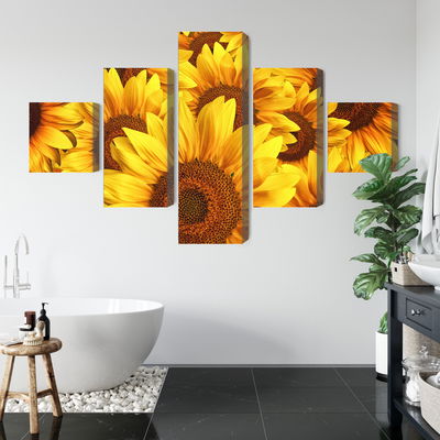 Ljuddämpande tavla - 3d sunflower flowers