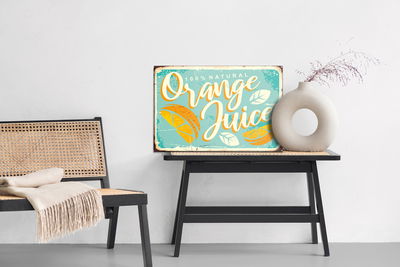 Ljuddämpande tavla - Oranges and retro lettering