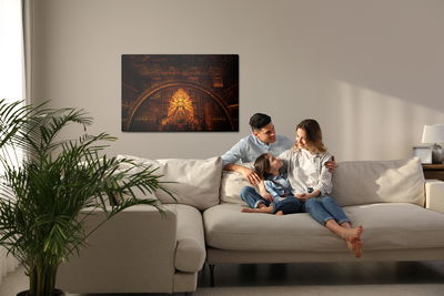 Ljuddämpande tavla - Goddess durga in pandal