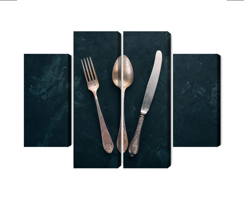 Ljuddämpande tavla - Old cutlery