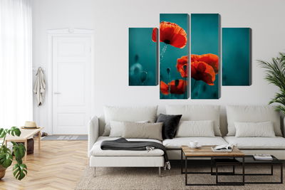 Ljuddämpande tavla - Macro poppies