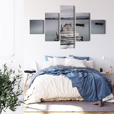 Ljuddämpande tavla - Misty lake