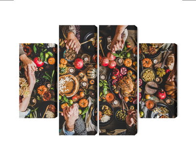 Ljuddämpande tavla - The table was set abundantly