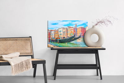 Ljuddämpande tavla - Colorful buildings in venice