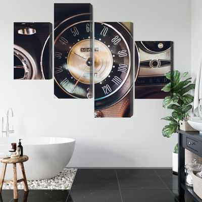 Ljuddämpande tavla - The dashboard in an old car