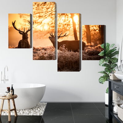 Ljuddämpande tavla - Two deer in the forest