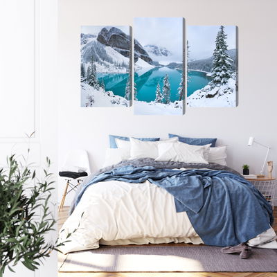 Ljuddämpande tavla - Moraine Lake in winter