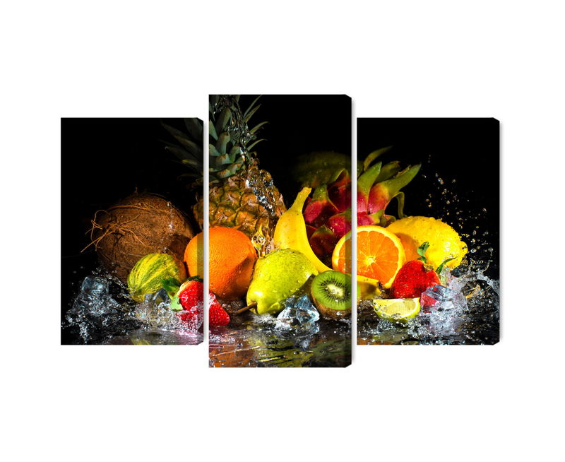 Ljuddämpande tavla - Fruit with a splash of water