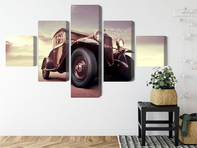 Ljuddämpande tavla - Vintage car with a 3d effect