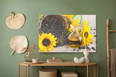 Ljuddämpande tavla - Sunflower seeds and oil