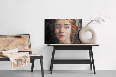 Ljuddämpande tavla - Portrait of a young, dreamy