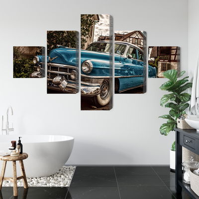 Ljuddämpande tavla - A blue cadillac eldorado