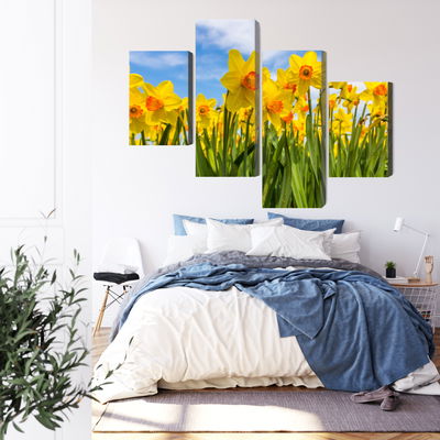 Ljuddämpande tavla - Daffodil field 3d