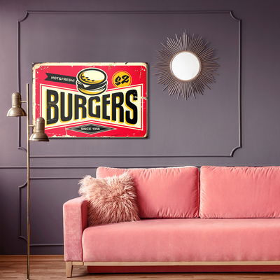 Ljuddämpande tavla - Retro style fast food