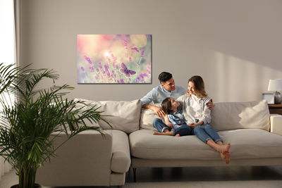 Ljuddämpande tavla - Butterflies and lavender