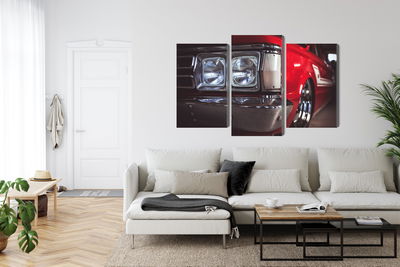 Ljuddämpande tavla - Headlight on an old car