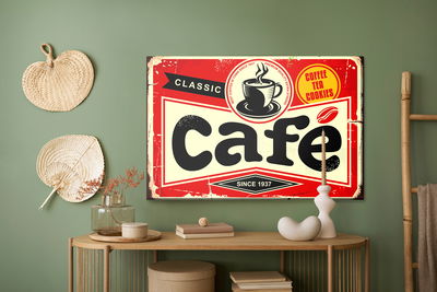 Ljuddämpande tavla - Coffee cup and retro